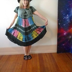 Beautiful Hand-Dyed Boho/Hippie Baby Doll Dress